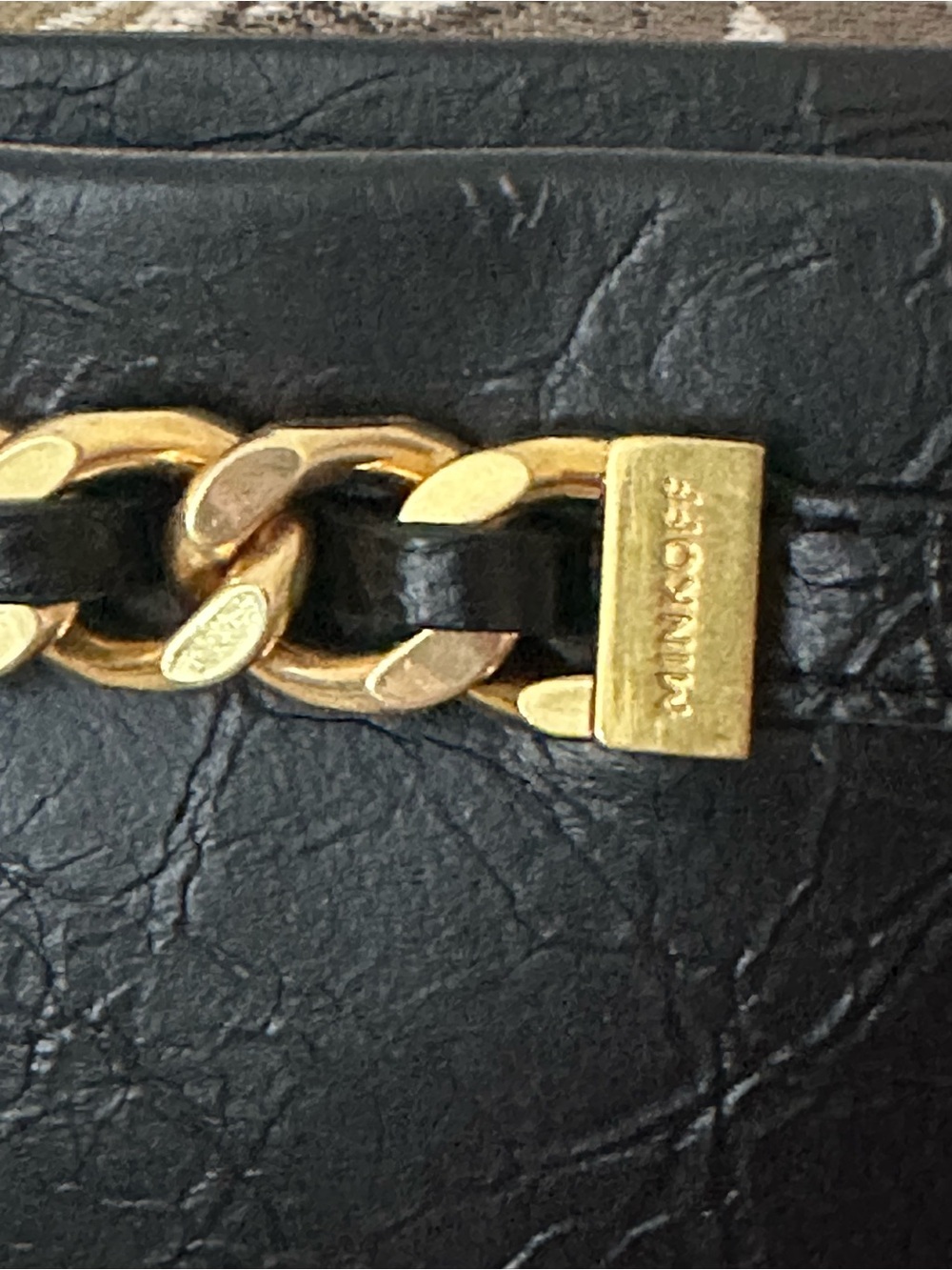 Rebecca Minkoff Black & Gold Chain Clutch | Convertible Wristlet & Dust Bag  NWT - Picture 14 of 16